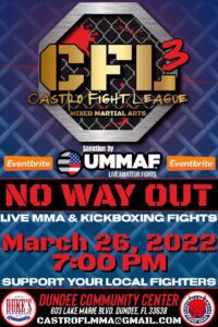 CFL 3 (Castro Fight League) @ Dundee Community Center